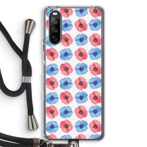 Klaproosjes: Sony Sony Xperia 10 III Transparant Hoesje met koord