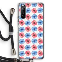 Klaproosjes: Sony Sony Xperia 10 III Transparant Hoesje met koord