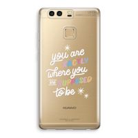 Right Place: Huawei P9 Transparant Hoesje
