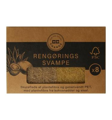 Kleine schuursponsjes plantenvezels uit kokosnoot