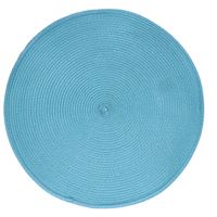 1x Ronde onderleggers/placemats voor borden turquoise 38 cm - Placemats