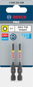 Bosch Accessoires PRO Torx slagschroefbit | T10 | 55 mm | 2-delig - 2608522528