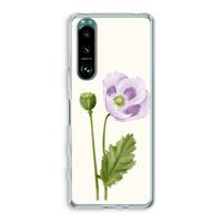 Purple poppy: Sony Xperia 5 III Transparant Hoesje