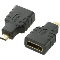 SpeaKa Professional SP-7870184 HDMI Adapter [1x HDMI-stekker D micro - 1x HDMI-bus] Zwart Vergulde steekcontacten, Audio Return Channel (ARC) - thumbnail