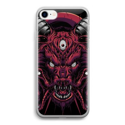Hell Hound and Serpents: iPhone SE 2020 Transparant Hoesje