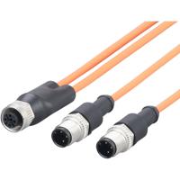ifm Electronic E12723 Verbindingskabel Aantal polen (sensoren): 3, 5 Stekker, recht, Bus, recht 0.3 m 1 stuk(s)