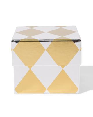 HEMA Cadeaudoos 11x11x9cm Ruiten Goud-zilver