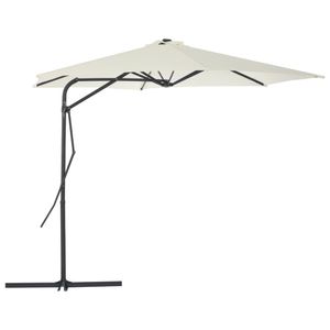 Tuinparasol met stalen paal 300 cm zandkleurig