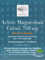 New Nordic Active Magnesium Citrate 750mg Tabletten