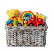 VD Leeden Plantenmand - antiek wit - 60 x 23 x 20 cm - rotan - gevlochten riet - mand - plantenbak