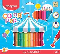 Maped kleurpotlood Color'Peps Jumbo Early Age, 24 potloden in een kartonnen etui - thumbnail