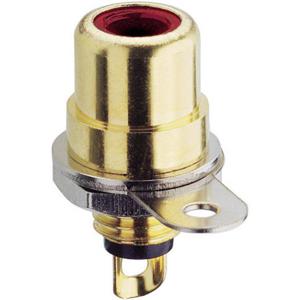 Lumberg BTO 1 V-RD Cinch-connector Bus, inbouw verticaal Aantal polen: 2 Rood 1 stuk(s)