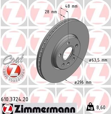 Remschijf Coat Z 610372420