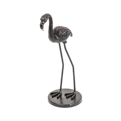 Ornament flamingo metaal