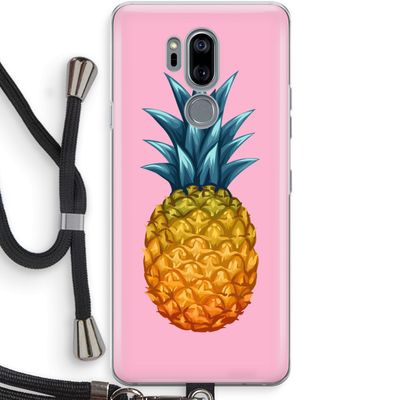 Grote ananas: LG G7 Thinq Transparant Hoesje met koord