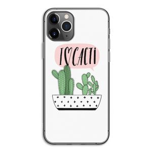 I love cacti: iPhone 11 Pro Transparant Hoesje