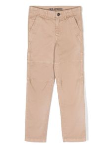 Zadig & Voltaire Kids pantalon droit à patch logo - Tons neutres