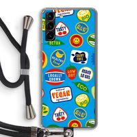 Fruitsticker: Samsung Galaxy S21 Plus Transparant Hoesje met koord