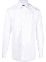 TOM FORD chemise à plastron plissé - Blanc