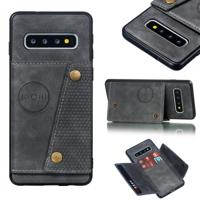 Lederen beschermhoes voor Galaxy S10 (grijs)