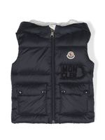 Moncler Enfant doudoune zippée Amy à design sans manches - Bleu - thumbnail