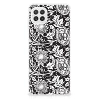 Samsung Galaxy A22 4G | M22 | TPU Case | Black Flowers