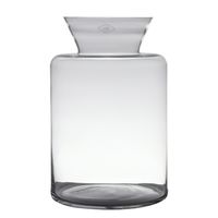 Transparante luxe grote vaas/vazen van glas 37 x 24 cm