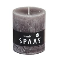 1x Taupe rustieke cilinderkaars/stompkaars 7x8 cm 30 branduren