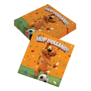 Servetten 32x Loeki de Leeuw Hup Holland oranje 33 x 33 cm