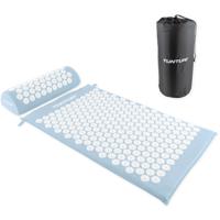 Tunturi Spijkermat met kussen - Acupressuur - Meditatie Mat - Acupunctuur Set - 68x42x2 cm - Lichtblauw