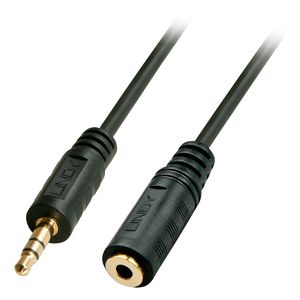Lindy 35653 3m 3.5mm 3.5mm Zwart audio kabel