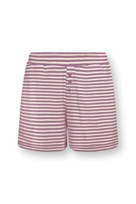 Pip Studio Bobi Korte Broek Little Sumo Stripe Lila XL