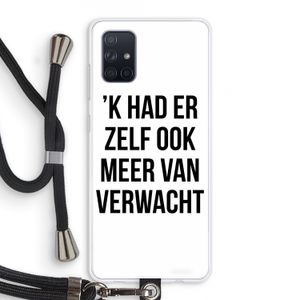 Meer verwacht: Samsung Galaxy A71 Transparant Hoesje met koord