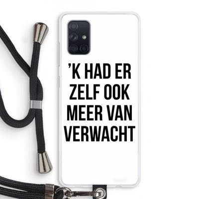 Meer verwacht: Samsung Galaxy A71 Transparant Hoesje met koord