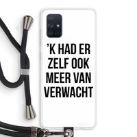 Meer verwacht: Samsung Galaxy A71 Transparant Hoesje met koord