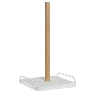 Keukenrolhouder - wit - 16 x 30 cm - Keukenpapier - keukenrol houders - van hout