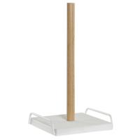 Keukenrolhouder - wit - 16 x 30 cm - Keukenpapier - keukenrol houders - van hout