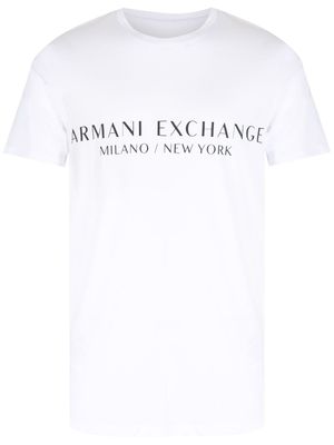 Armani Exchange t-shirt en coton à logo imprimé - Blanc