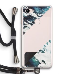 Golven: Pixel 3 Transparant Hoesje met koord
