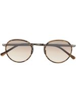 Garrett Leight lunettes de soleil à monture ronde - Marron