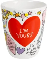 Blond Amsterdam mok aardewerk i&apos;m yours 10x11.5cm multi