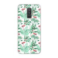 Flamingo bladeren: Samsung Galaxy A6 Plus (2018) Transparant Hoesje