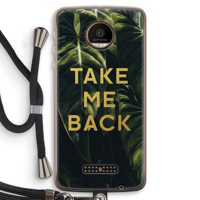 Take me back: Motorola Moto Z Force Transparant Hoesje met koord