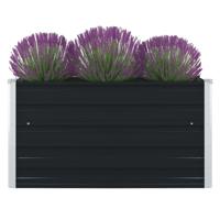 VidaXL Plantenbak verhoogd 100x100x45cm gegalvaniseerd staal antraciet