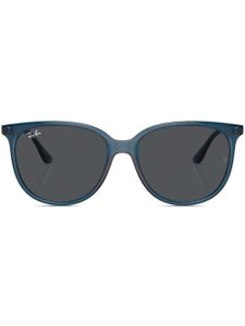 Ray-Ban logo-plaque square-frame sunglasses - Bleu