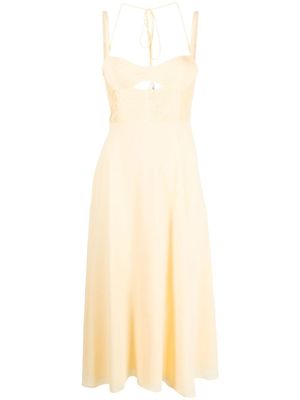 Patrizia Pepe robe Abito à design bustier - Jaune