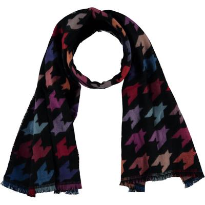 Sarlini Gebreide Langwerpige Sjaal Pied-De-Poule Multi Color