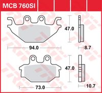 TRW Remblokken, en remschoenen voor de moto, MCB760SI Sinter offroad - thumbnail