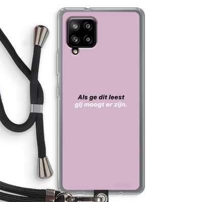 gij moogt er zijn: Samsung Galaxy A42 5G Transparant Hoesje met koord
