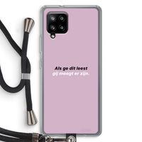 gij moogt er zijn: Samsung Galaxy A42 5G Transparant Hoesje met koord